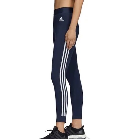 Adidas New Climalite Three Stripe Athletic Leggings S - Picture 3 of 13